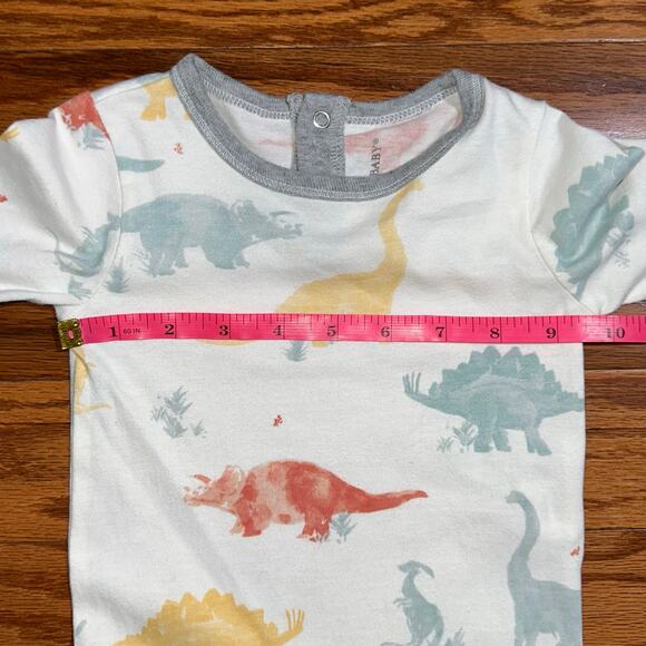 Burt’s Bees Baby Boy Dinosaur Organic Cotton Bodysuit Jumpsuit Size 3-6M - Picture 8 of 11
